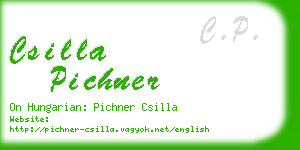 csilla pichner business card